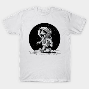 Mushroom Walking on Moon T-Shirt